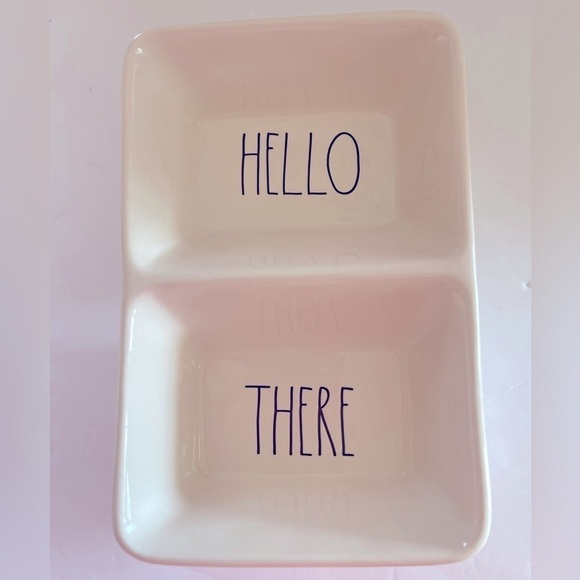 Rae Dunn Divided Dish “Hello There” Farmhouse Decor Rae Dunn Lovers - Picture 1 of 6